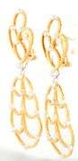 Buccellati Ondine 1.00ctw Diamond Day Night Dangle Earrings in 18K
