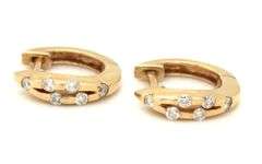 Popular 14K YG Diamond Huggie Earrings