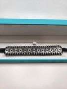 New! +5 ctw all natural diamonds and sapphires  weaved on fabric bracelet