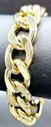 Strong 64.9 Gram 14 Kt  Gold Plate Curb Link Bracelet