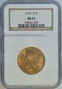 Spectacular Gem BU 1926 $10 Indian Gold Piece. NGC MS65