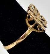 Elegant 14K Yellow Gold Butterfly Ring