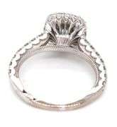 18kt White gold Tacori 1ct round brilliant cut and 0.65ctw diamond halo engagement ring