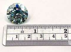 Sparkling Huge 19.4 Ct Mint Green Moissanite Solitaire