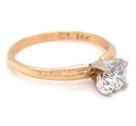 Pretty 14K YG 2/3 Ct. Diamond Ring