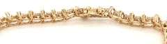 14kt Yellow gold 3ctw Illusion set diamond S tennis bracelet