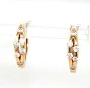 Popular 14K YG Diamond Huggie Earrings