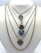 Group lot of 5 Vintage 925 sterling silver necklaces