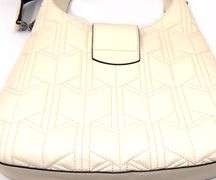GUCCI, White Dionysus Hobo Leather Large Shoulder Bag with Web Strap