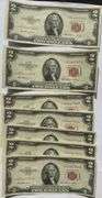 7 Consecutive 1953 Star $2 US Notes