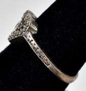 Diamond Heart Ring in Sterling Silver
