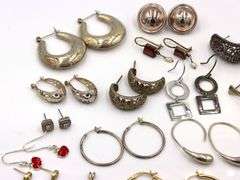 Group lot of Vintage 925 sterling silver earrings