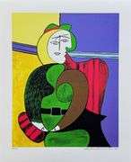 Pablo Picasso, The Red Armchair, Hand Signed by the Estate