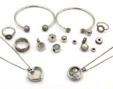 Lot of Pandora mixed jewelry in 925 sterling silver