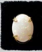 Pretty 14K Yellow Gold Opal gemstone Stud Earrings