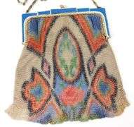 Whiting & Davis Art Deco Multi-Color Mesh Purse