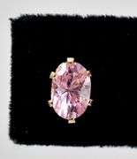 Dainty 14K Yellow Gold Pink Gemstone Stud Earrings