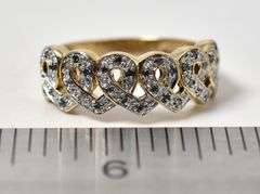 Stunning 14K Yellow Gold Diamond Band Ring