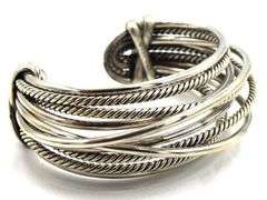 David Yurman Wide cross over cuff bangle