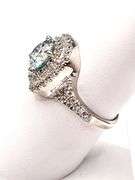 Sparkling 2.75 Ct White Ice Blue Simulated Diamond Ring