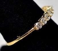 Cz Gemstone Ring in Vermeil Sterling Silver