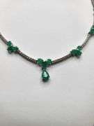 Very fine Columbian emeralds and diamond necklace