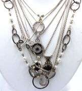 Group lot of 9 vintage 925 sterling silver necklaces