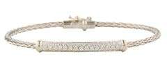 Roberto Coin 1.00ctw Pave Diamond Bar Bangle Bracelet in 18K