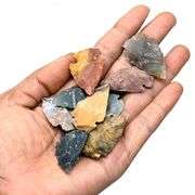Lot of 50 Hand Knapped Indian Agate Arrowheads