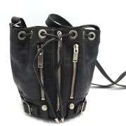 YSL Black Leather Zipper Bag