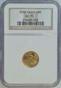 Flawless NGC MS70 graded 2002 $5 American Gold Eagle