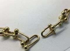 14K Yellow Gold Horseshoe Link Chain