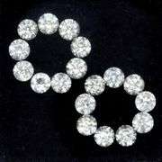 Brilliant! 1.95ct diamond cut diamond white Sapphire set
