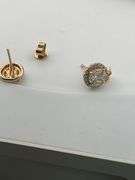 CERTIFIED BRAND NEW 14K GOLD DIAMOND STUDS