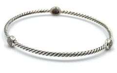 David Yurman pave station bangle in 925 sterling silver
