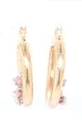 925 Sterling silver over gold plated hoop earrings with Teddy bear