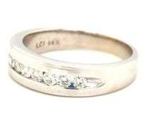 Stunning 14K WG Unisex Diamond Band