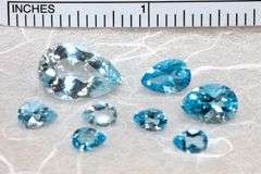 Bright Blue Topaz Lot of 8