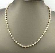 14kt Yellow gold pearl and gold bead necklace