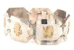 925 Sterling silver and gold accent bracelet