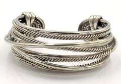 David Yurman Wide cross over cuff bangle