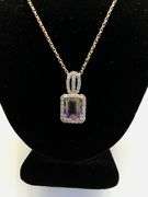 Set of 14K Rose Gold Chain with Diamonds & Bi-color Topaz Pendant & Ring