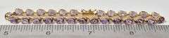 Beautiful 14K Yellow Gold Amethyst Gemstone Bracelet