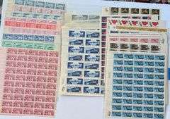 Thirty  3 6 and 10 Cent Mint US Comm  Sheets