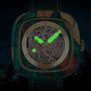 Wooden Skeleton Mechanical Watch