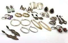 Group lot of Vintage 925 sterling silver earrings