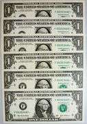 (6) 2003A $1 Star Notes Atlanta-Consecutive Lower Numbers!
