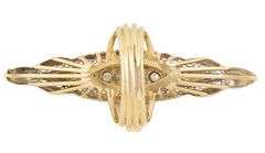 Vintage 0.32ctw Diamond Two Tone Elongated Marquise Shaped Ring in 14K and 18K