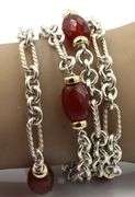 David Yurman multi row Carnelian bracelet