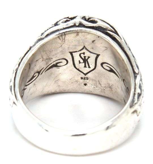 Soul Fetish black sapphire cross ring